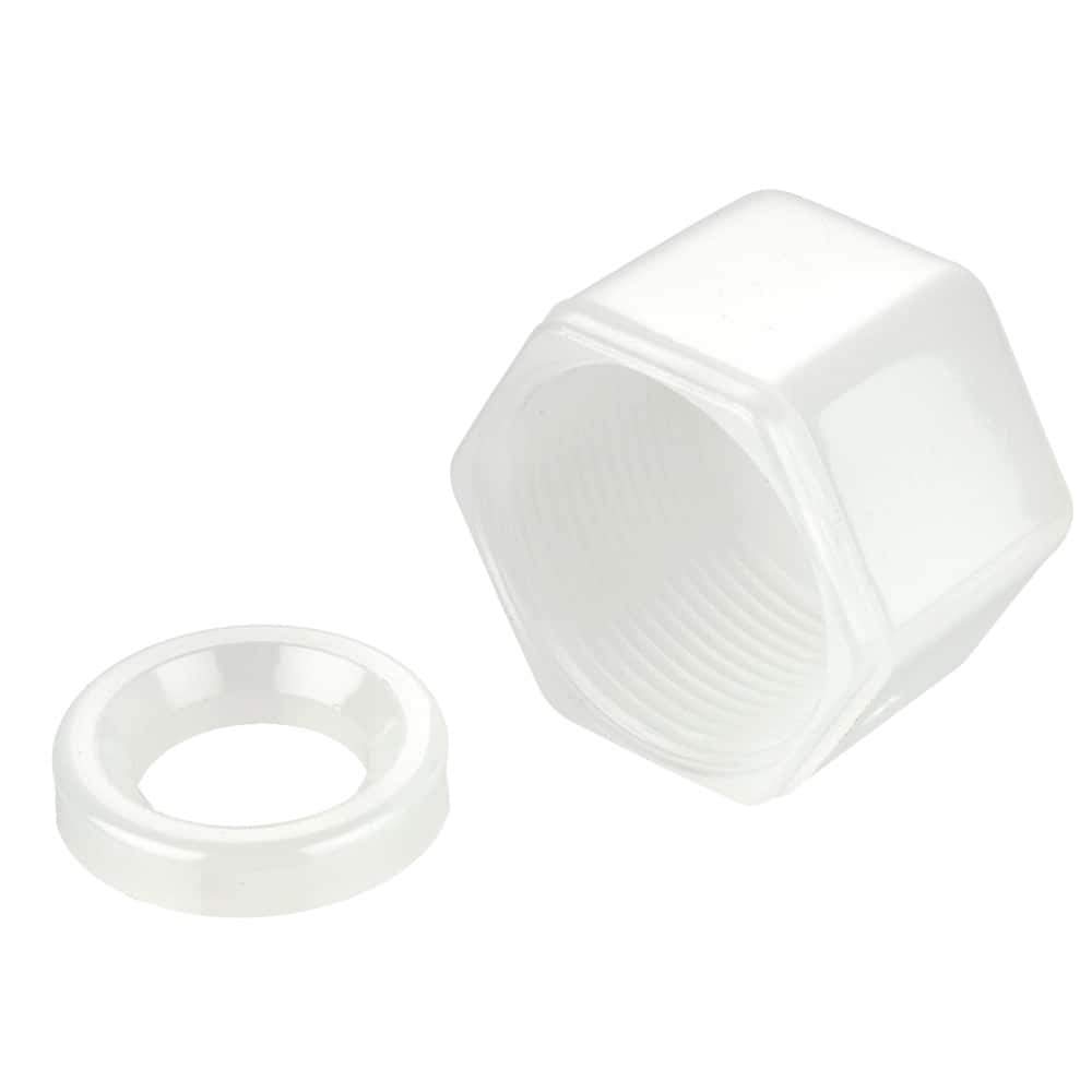 Parker Hannifin N10NS-pk20 Nut and Spacer Set, 5/8", Nylon, White (Pack of 20)
