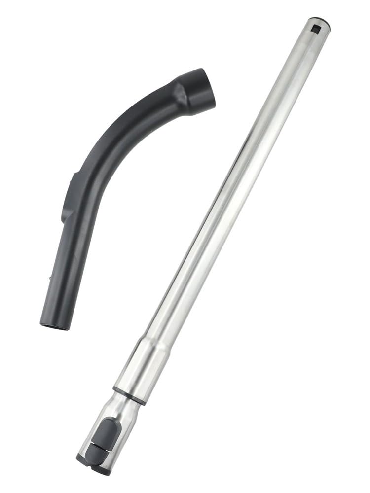 Lot de 2 tubes d'extension réglables et verrouillables avec poignée pour aspirateur Miele C1 C2 C3 Tube télescopique 62-103 cm avec régulateur d'air