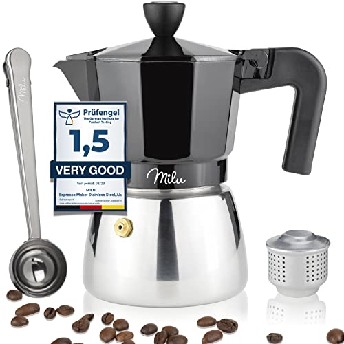 HOME SOLAZZIA Caffettiera In Acciaio Inox Induzione 6 Tazze 300 Ml - 10