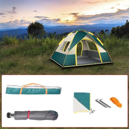 Carpa instantánea pop up para camping 1-2 o 3-4 personas azul miniatura 4