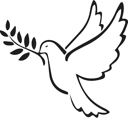Symbol Dove Peace Decal Vinyl Sticker, Truck, Window, Bumper Decal for Laptop, Phone, Home Decoration