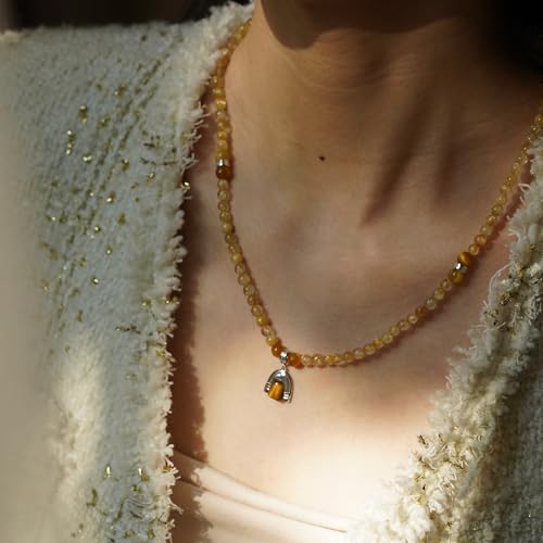 Image of Five Elements 18K Gold Vermeil 3 Layered Crystal Gemstone Beads Bracelet & Necklace for women Solid 925 Sterling Silver 18K Gold or White Gold Plated jewelry