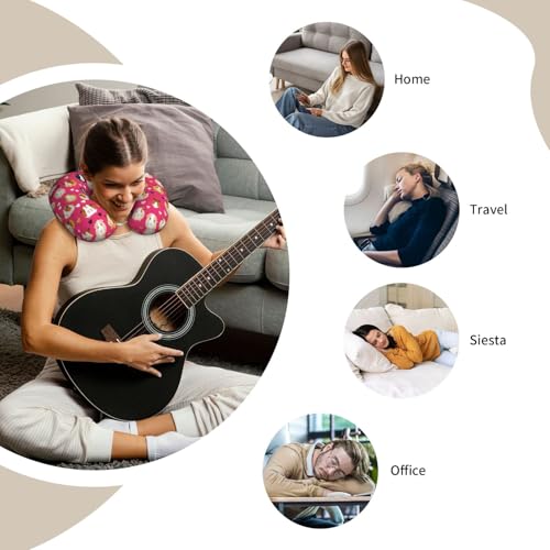 Almohada de espuma viscoelástica en forma de U para viaje miniatura 7