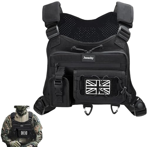 Jueachy Chest Bag For Men: Tactical Running Chest Vest Utility Chest Rig EDC Pouch Pack for Running Hiking Travel