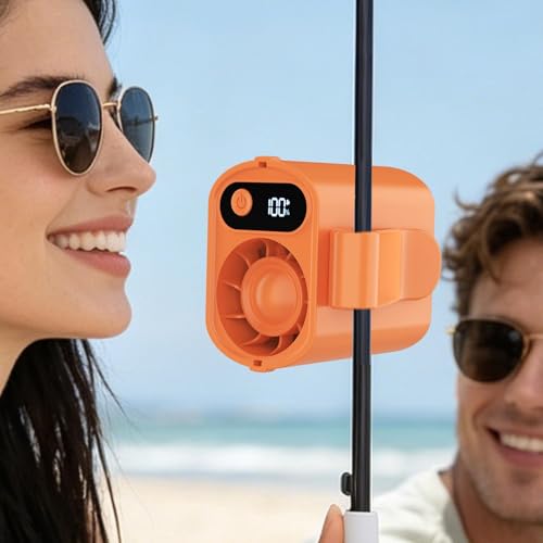 Ventilador portátil para combatir el calor extremo con clip de cintura y 5 velocidades 4