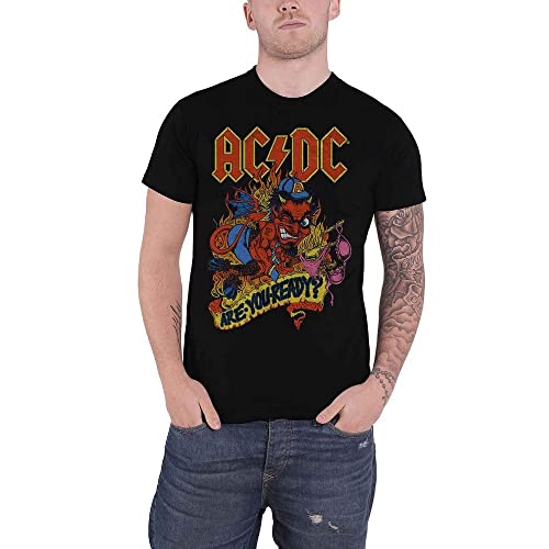 Amazon.com: AC/DC Men's are You Ready Slim Fit T-Shirt Small Black