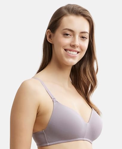 Image of Jockey JW11 Women Wirefree Padded Tencel Lyocell Elastane Stretch Full Coverage Multiway T-Shirt Bra with Adjustable Straps