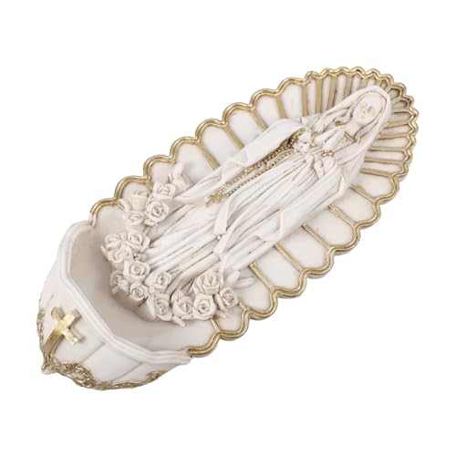 HOLIDYOYO Acquasantiera Cattolica Da Parete in Resina, Decorazione Religiosa Simboli Sacri, Elegante Acquasantiera Riutilizzabile Per Ingresso Casa e, Elemento Decorativo Sacro