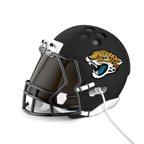 Image of NFL Echo Dot Bundle: Includes Echo Dot | Charcoal and Limited-Edition NFL Helmet Stand | Jacksonville Jaguars