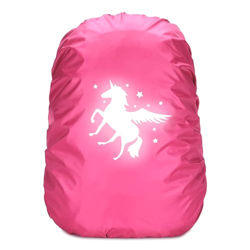 Leeelyan 35L Coprizaino Antipioggia,Copri Zaino per Pioggia,Parapioggia per Zaino Reflective,Parapioggia di Riflettente,Impermeabile Antipolvere Scuola,Durevole,per Campeggio,Viaggi