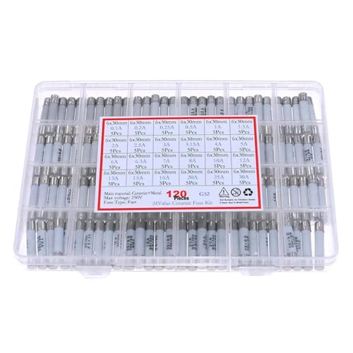 Fusibles électriques céramiques 24Value assortiment complet 6x30mm 250V - 3