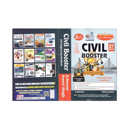 Image of CIVIL BOOSTER - Civil Ki Goli - Civil Engineering Handbook 24 Subjects - Free Formula Chart - With Civil Capsule Pocket Dictionary By S. Sorout - OCTOBER 2024 LATEST EDITION