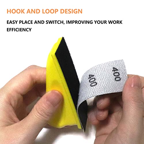 WHLLING Micro Zip Detail Sander 70PCS Sandpaper-Grit 400 600 800 1000 1500 2000 3000, 3.5”x 1”Micro Sander Tool for Small Projects Wet Dry, Hook and Loop Detail Sander for Crafts and Woodworking - Image 6