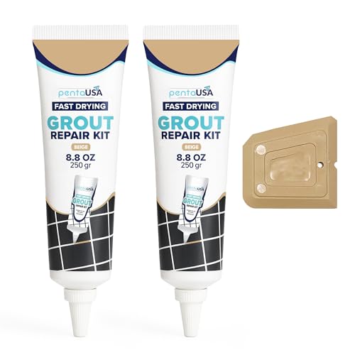 PentaUSA Grout - Premixed Grout Repair Set, 8.8 oz, 2