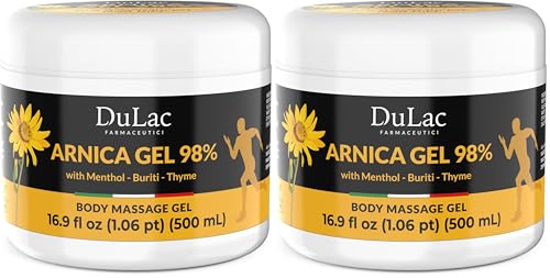 Arnica Gel 98% Dulac effet froid lot de 2 flacons de 500 ml pour massage