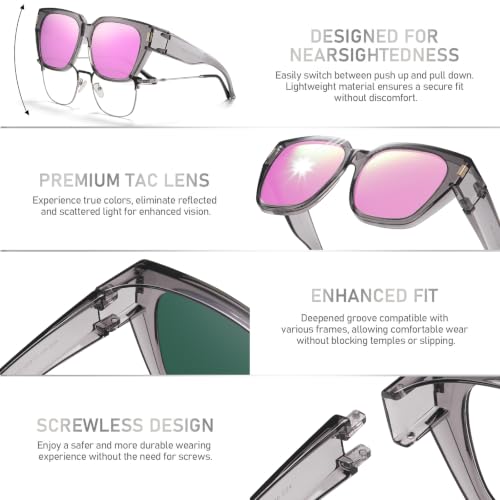 Image of HAOLOTA Polarized Fit Over Glasses Sunglasses for Women UV Protection