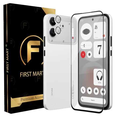 Image of FIRST MART Tempered Glass for Nothing Phone 4b 5G with Silver Camera Ring Guard & Installation Kit | HD Clear Edge-to-Edge Screen Protector, Scratch Resistant, Case-Friendly | Pack of 1