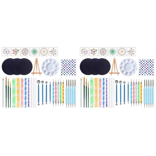Kit de peinture mandala complet 76 outils dot art stencils et pinceaux