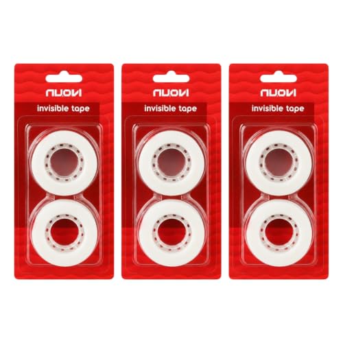 Image of Invisible Tape | 33meter Length X 18mm Width | Invisible, Writable & Hand Tearable | Perfect for School, Projects, Home, DIY & Office Use (Set of 3)