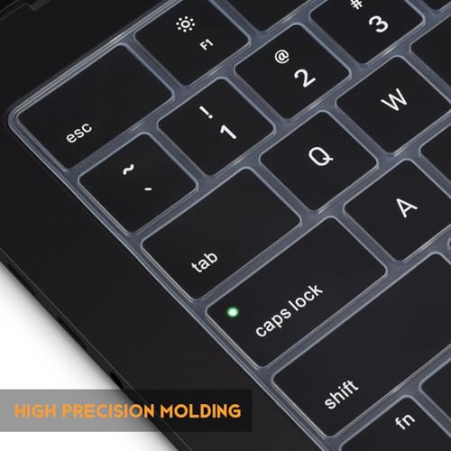 Image of OJOS Keyboard Protector Compatible with 2025 2024-2021 M4 M3 M2, Air 13.6 inch 15 inch A3240 A3113 A2681 A3241 A3114 A2941,Pro 14 inch 16 inch M4 M3 M2 M1 A3112 A3185 A3401 A3403 A3186 A2442 Cover Skin-Black