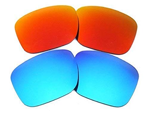 Galaxylense Replacement Lenses for Oakley Holbrook Blue&Red Color Polarized,FREE S&H. 2 Pairs