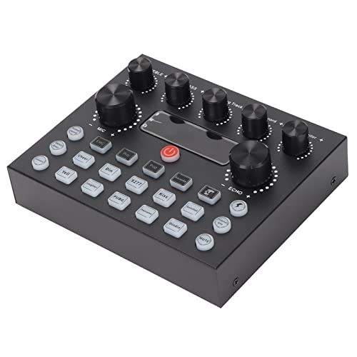 Sound Mixer,Dual Channel USB Live Sound Card Audio Live Broadcast KTV Sound Card for Live Broadcast,K Songs, for PC Recording Gaming Live Streaming,Voice Chatting,Plug and Play