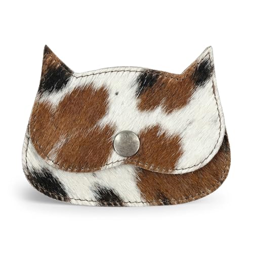 Image of Hide & Drink, Cat Shape Wallet Handmade from Full Grain Leather - Furry