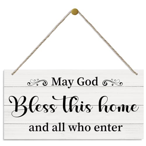 May God Bless This Home Sign - Welcome Decor, Hanging