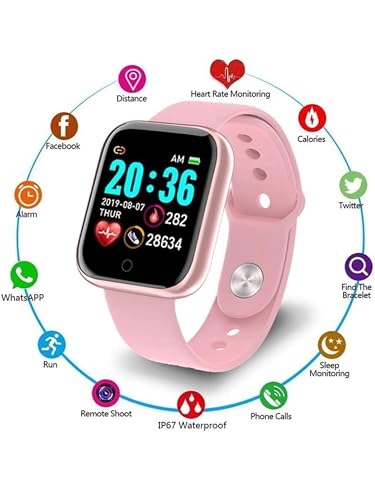 Image of H9 MAX Smartwatch Display /Bluetooth Calling Smart Watch with Wireless Charging, Sports Mode, Health Mode & Sleep Monitoring (Black) Free Adapter (Pink)