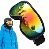 Tewzafiya Skibrille, doppelschichtige Augenschutzbrille, Winterbrille, Anti-Beschlag, für Skifahren, Outdoor, Radfahren, Motorrad, Snowboarden, Motocross, Autofahren