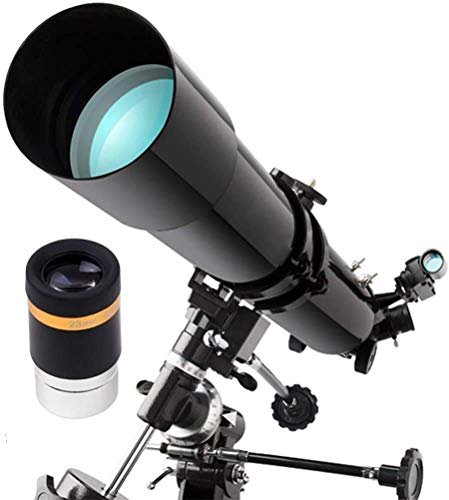 Telescopio astronómico refractor portátil 80mm apertura 900mm miniatura 1