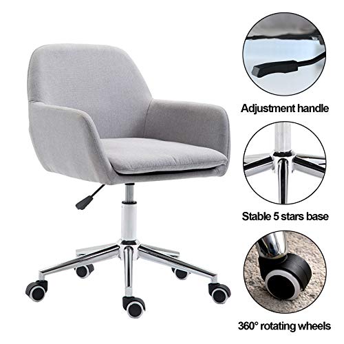 Chaise de bureau en lin épais de qualité supérieure et robuste - 4
