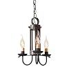 Irvins Country Tinware Small Amherst Hanging Light in Kettle Black