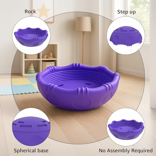 Amazon Brand - Jam & Honey 2-in-1 Rocking and Climbing Dome for Toddlers | Indoor/Outdoor Wobble Disk | 25kg Weight Capacity | Kids 2-5 Years | Balancing Board for Kids - Image 4 thumbnail
