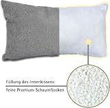 Formalind - 2er Set Sofakissen 50x30cm - 2 Sofakissen mit Füllung und Bezug. Bequeme Couchkissen mit abnehmbaren und waschbaren Bezügen. Weiche Couchkissen im 2er Set. Grau zweifarbig