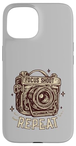 Focus Shoot Repeat Vintage Camera Photography Retro Photo �X�}�z�P�[�X iPhone 15 �p