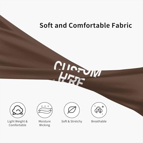 Image of Custom Sports Headband Custom Sweatband Bandana Add Your Image Logo Text Number. Bulk Custom Men Or Women Moisture Wicking Ventilate Elastic ﻿Headband