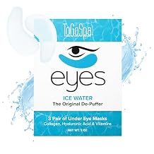 Ice Water EYES by ToGoSpa Premium Anti-Aging Collagen Gel Pads for Puffiness, Dark Circles, and Wrinkles Under Eye Rejuvenation for Men & Women - 1 Pack - 3 Pair