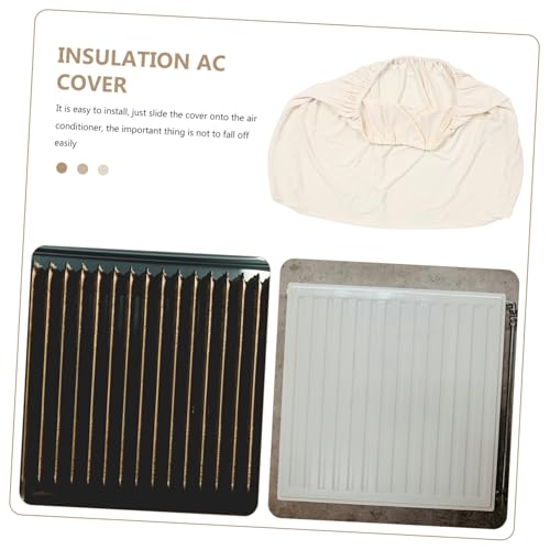 Funda de radiador y calentador de aceite PRETYZOOM en tela decorativa beige 4