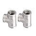 ProMaker Brewing 2Pcs Stainless Steel 304 Cast Tee Pipe Fitting Class 150 1/2" NPT Female Home Brew Fitting Connector