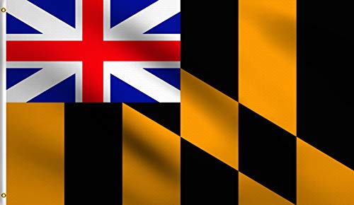DMSE Calvert Maryland US Colonial Historical Kings Colors Flag 3X5 Ft Foot 100% Polyester 100D Flag UV Resistant (3' X 5' Ft Foot)
