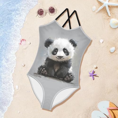 Image of Girls One Pieces Swimsuit Cute Beach Swimwear with Adjustable Strap 3-10 Years