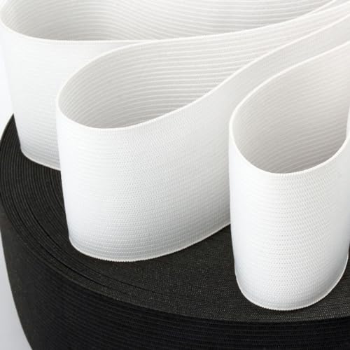Ruban élastique plat blanc souple et résistant pour accessoires DIY