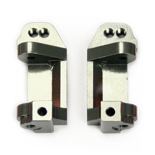 Venom Power Atomik - Alloy Caster Block - Replacement Part for 1/10 Traxxas 3632 - Hardened Billet 6061 Aluminum - Lightweight & Durable Performance - Front Suspension Upgrade Part - Grey