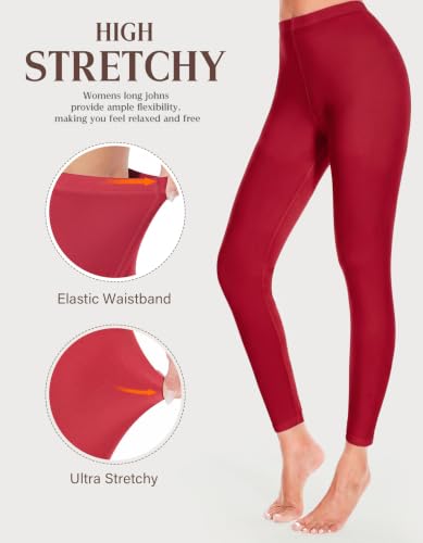 Image of YADIFEN Thermal Underwear for Women Set, Fleece Lined Base Layer