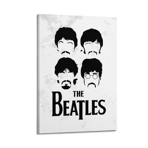 Poster de minimalisme des Beatles sur toile – Impression d’art moderne pour chambre à coucher – 20 x 30 cm - Les Beatles, Paul McCartney, John Lennon, RIngo Starr, George Harrison Poster de minimalisme des Beatles sur toile - Impression d'art moderne pour chambre à coucher - 20 x 30 cm