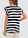 WIHOLL Womens Tank Tops Navy Blue and White Striped Tshirts Basic Tees Business Casual Outfits Flowy Sleeveless Top Spring Summer Beach Vacation Clothes 2026 M
