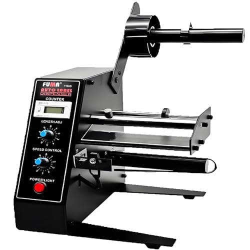 Industrial Automatic Label Dispenser with Dual Sensors-Auto Labels Stripper & Peeler,8m/Min High Speed,Handles 3-150mm Labels,Stainless Steel Build for Electronics & Packaging Optical
