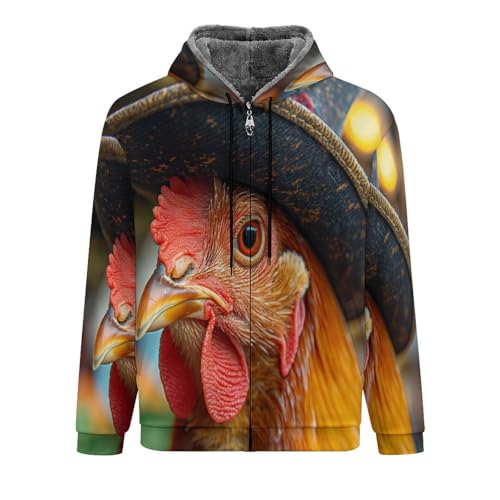 Vestes d'hiver chaudes pour hommes, sweat à capuche zippé doublé polaire avec poches S-5XL