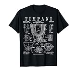Timpani Kettle Drum Vintage Patent Timpanist Drawing Print T-Shirt